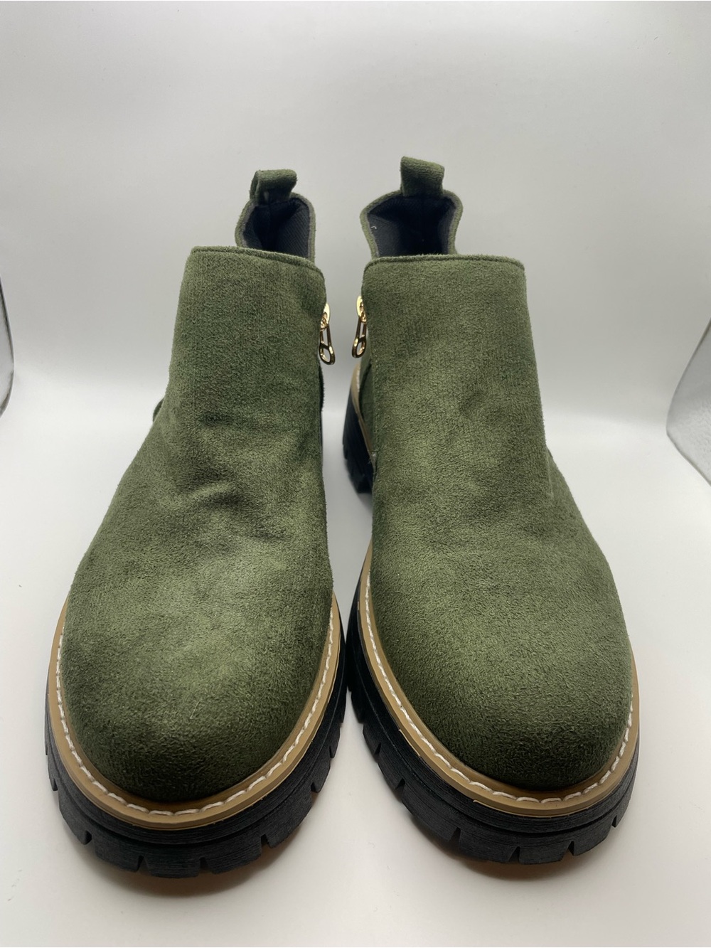 Green Ankle Boots- size 9